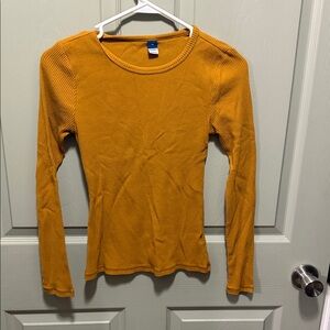 Old Navy Mustard Long Sleeve Tee